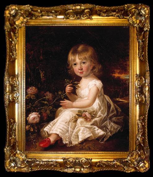 framed  Sir William Beechey Portrait of a Young Girl, ta009-2